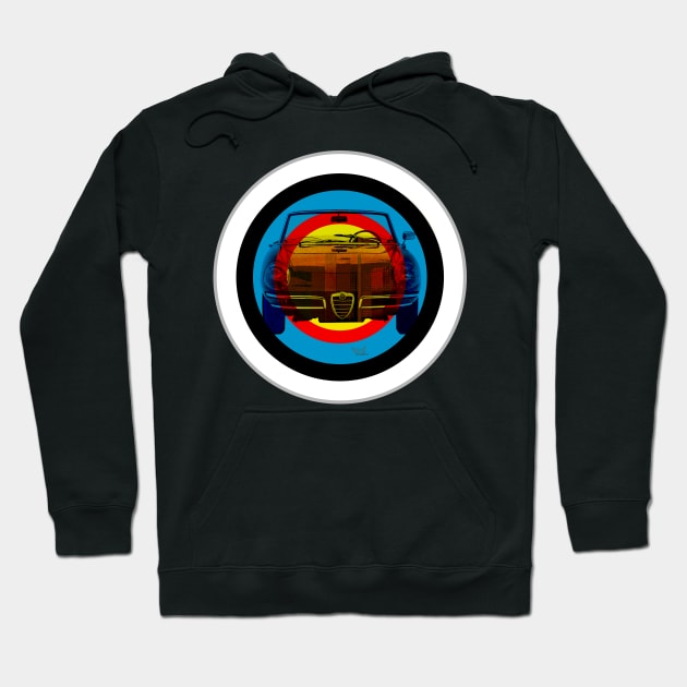 Alfa Romeo Duetto spider on target Hoodie by AaaahEeeekStudio